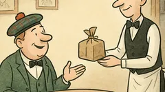 Banc: Un scoțian comandă un șnițel