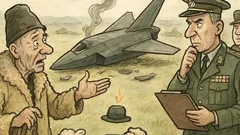 Banc: Un avion stealth cade lângă stână