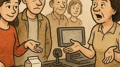 Banc: La cumpărături cu iubita la casă